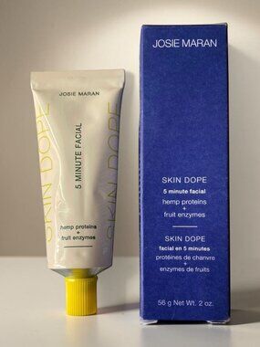 Josie Maran Skin Dope 5 Minute Facial 2 oz 60ml Hemp Proteins Enzymes